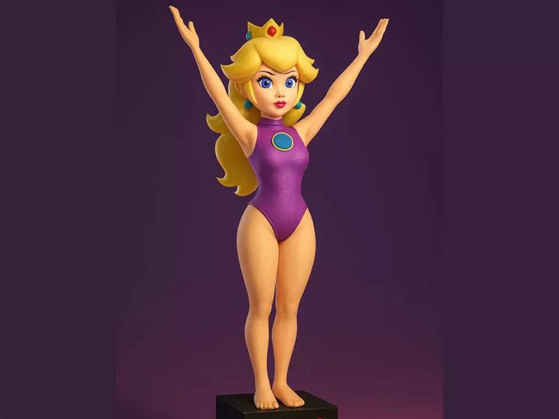 Princess Peach gymnastics