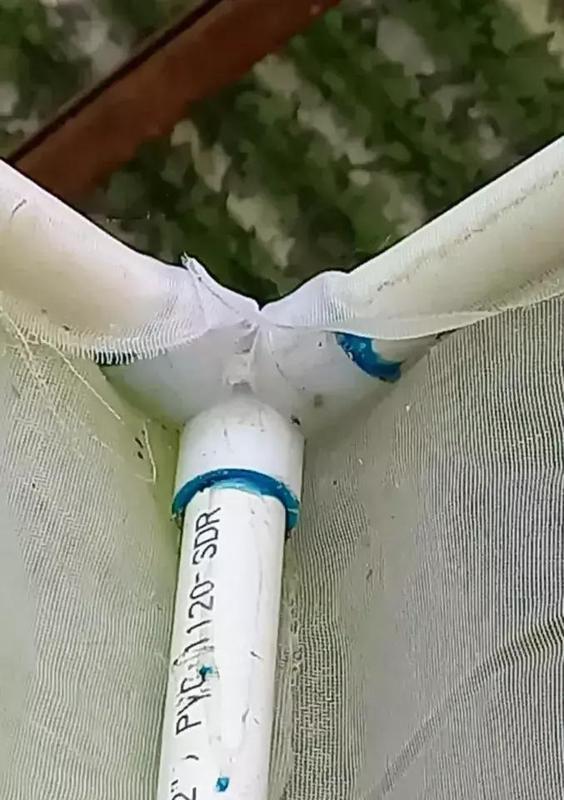 Half inch PVC corner joint for 3 pipes