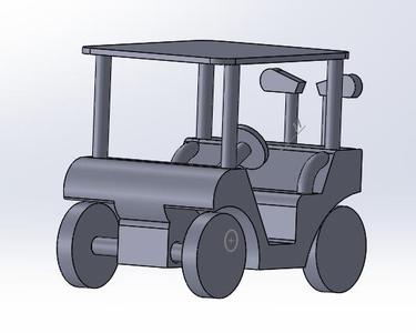 golf car with two club 