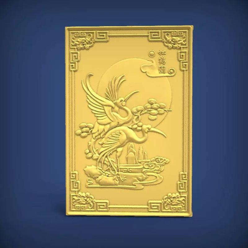 Carved panel painting STL