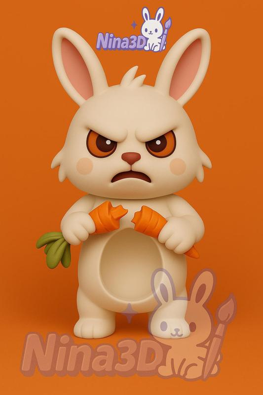 Carrot Smasher Bunny – Chocolate Egg Holder STL