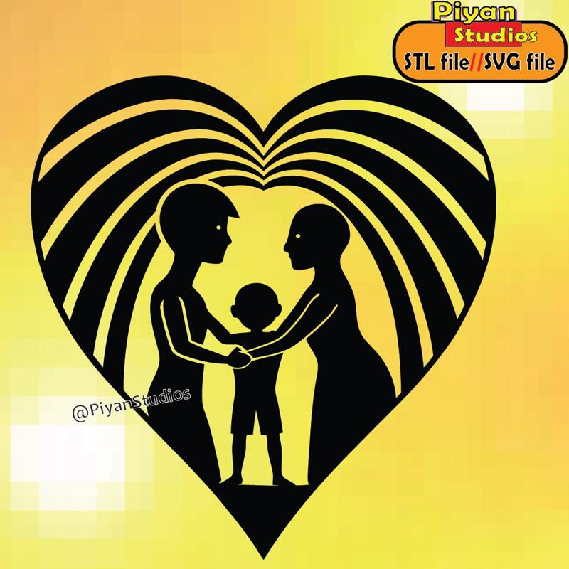 family wall art svg, stl file