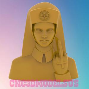 The Dark Nun 3D MODEL STL FILE FOR CNC ROUTER LASER