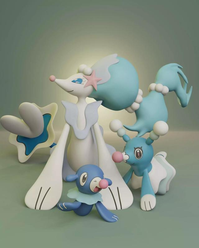 Pokemon - Popplio Brionne and Primarina