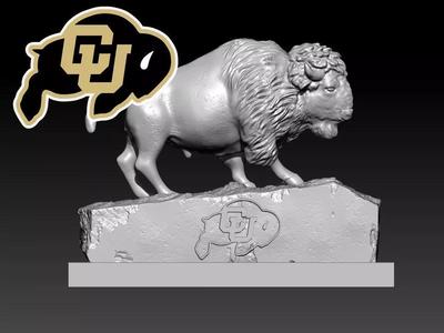 NCAA - COLORADO BUFFALOES FOOTBALL MASCOT STATUE - 3D PRINT