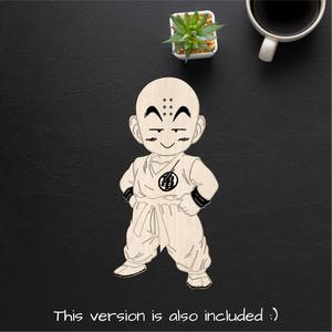 KRILLIN DRAGON BALL FIGURE LASER CUT FILE
