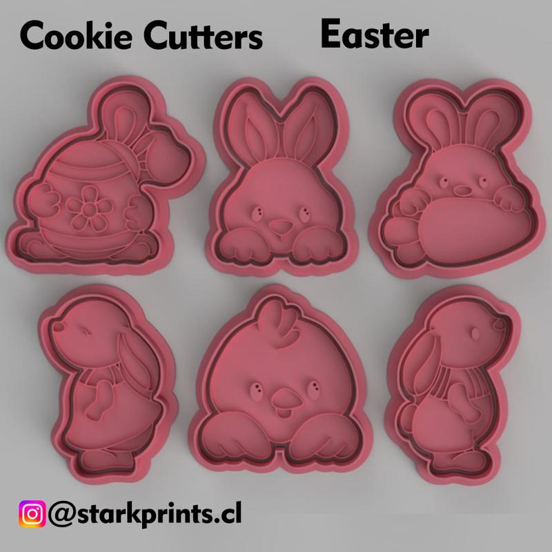 SET OF 6 EASTER COOKIE CUTTERS