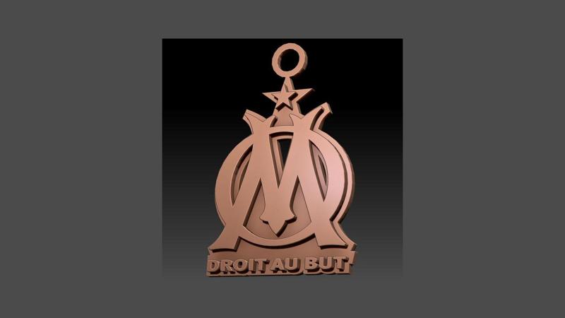 Ligue 1 Olymipique Marsielle keychain   badge Printable and Renderable