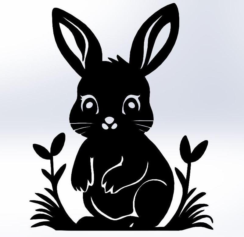 Cute Bunny, Easter bunny line art, Easter bunny wall art, Easter bunny decor, bunny