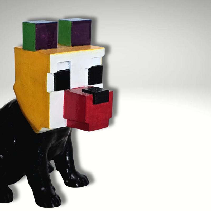 Bulldog Minecraft statue