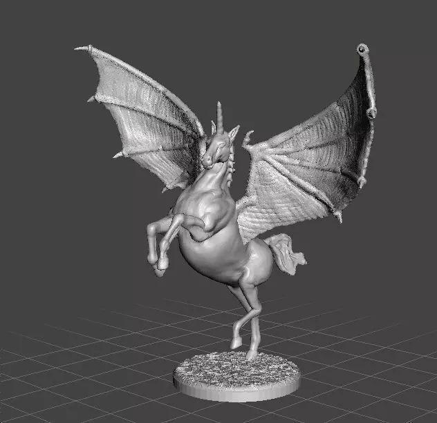 EVIL UNICORN MINIATURE MODEL FOR FANTASY GAMES DND RPG