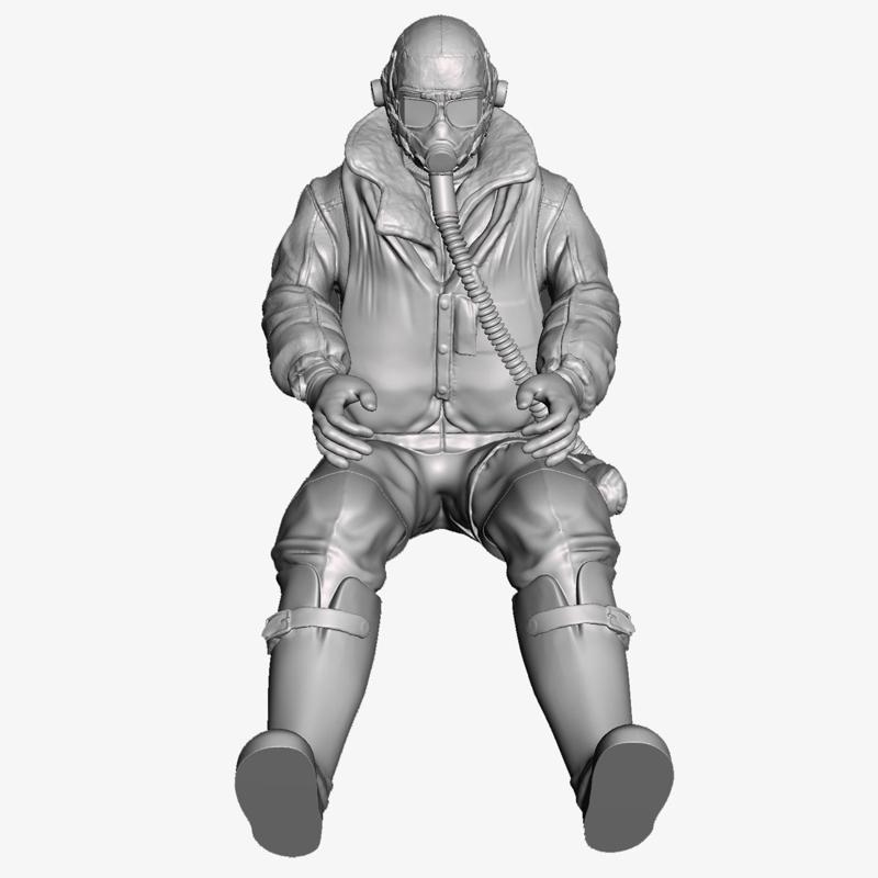 R.A.F. WW II. Pilot – 3D printable figure R.A.F. World War II