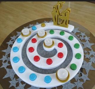 ADVENT CALENDAR WITH FLAT TABLE LIGHT HOLDER