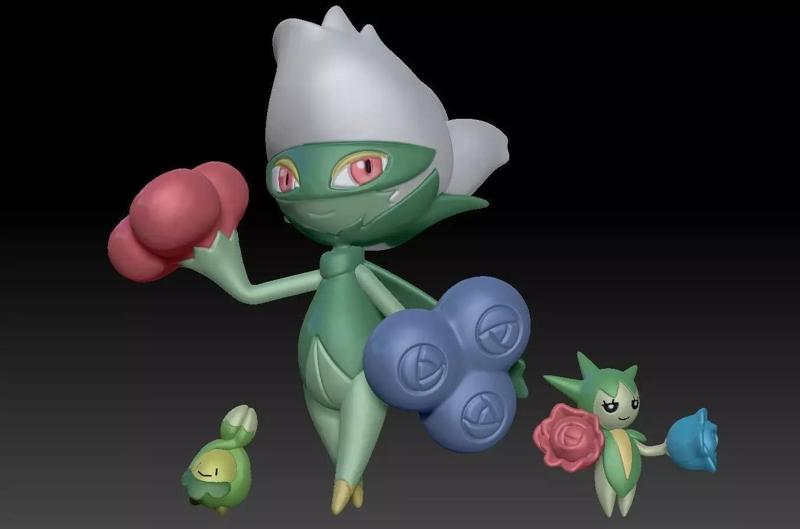 Pokemon Budew Roselia Roserade