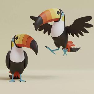 Pokemon - Toucannon with 2 poses