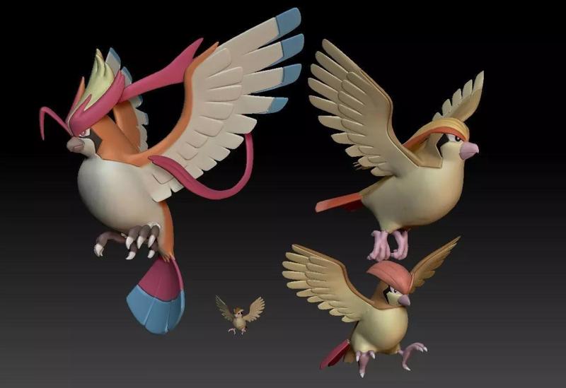 Pokemon Pidgey Pidgeotto Pidgeot MegaEvolution