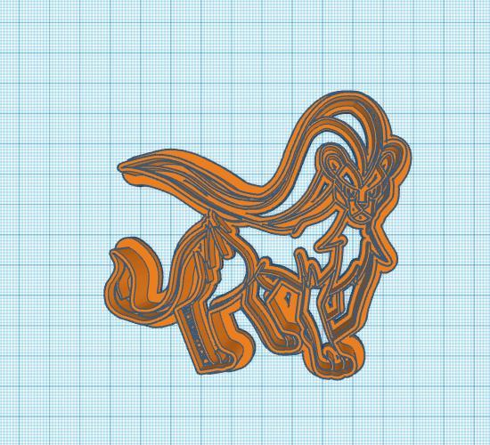 Pokemon: Pyroar Cookie Cutters