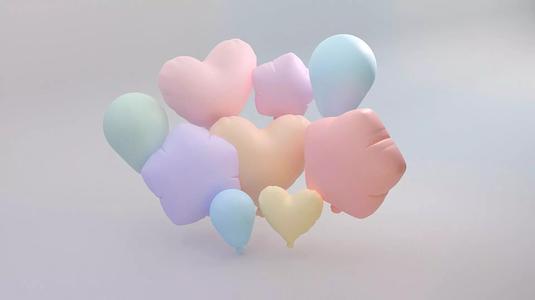 Balloon Set Heart Star Round Shapes Party Dollhouse Decorations