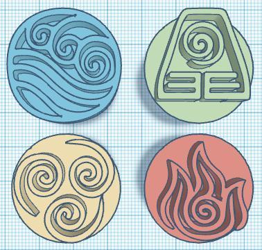 "Avatar: The Last Airbender" brigadeiro stamp - Carimbos de brigadeiro de "Avatar: a lenda de Aang"