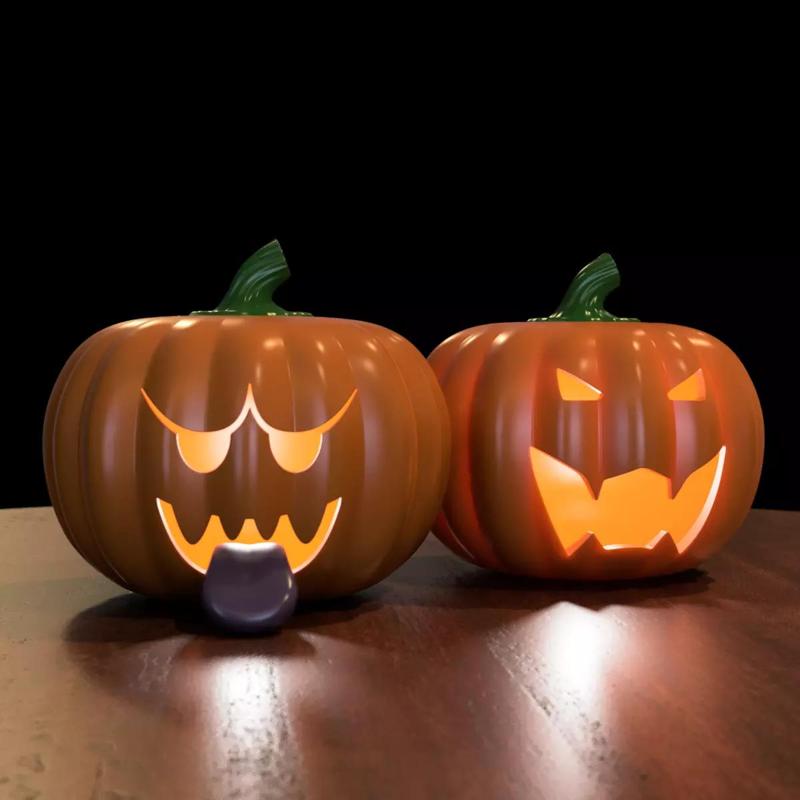 Boo and Bowser Pumpkins