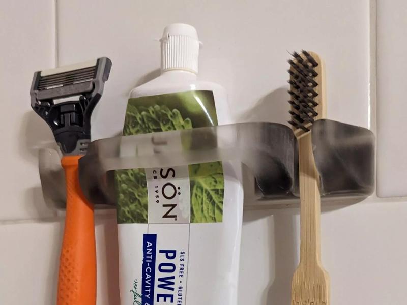 Toothbrush Toothpaste and Razor holder wall mount