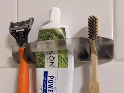 Toothbrush Toothpaste and Razor holder wall mount