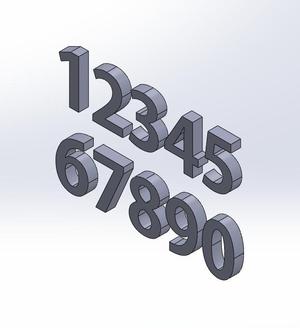 3D Printable Numbers 0–9 – Bold Digits for DIY Projects, Teaching, and Crafts