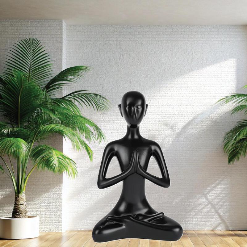 Black Yogi abstract statue,best Home decor