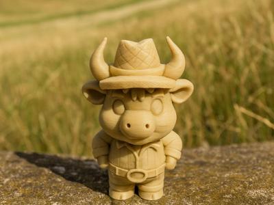 Charming Cowboy Bull