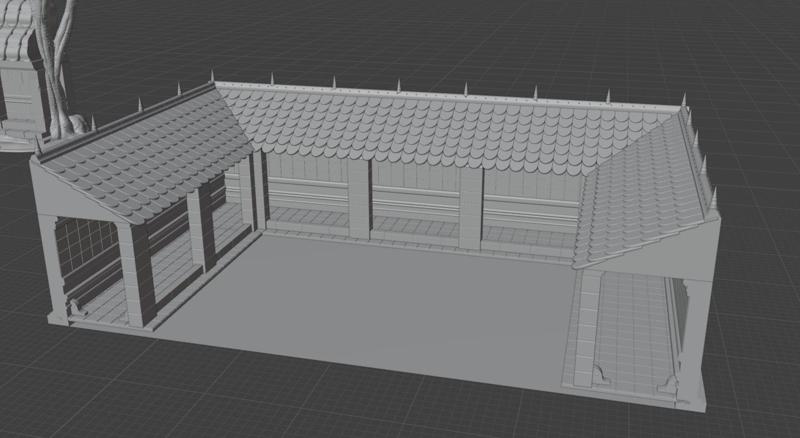 Temple cloitre cambodia