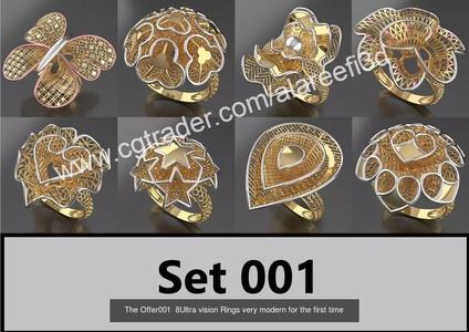 32 Ultra vision Turkish rings 3D Model Collection
