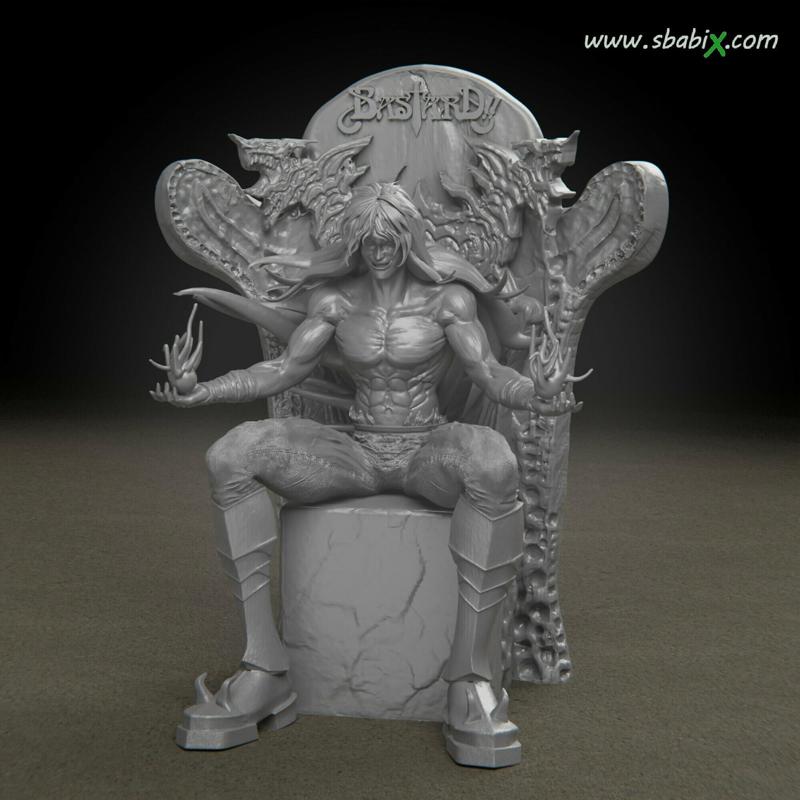 Dark-Schneider – Bastard!! Heavy Metal, Dark Fantasy – 3d model – 185mm tall – best quality – 4k – Miniature Assembly File STL for 3D Printing 1:8