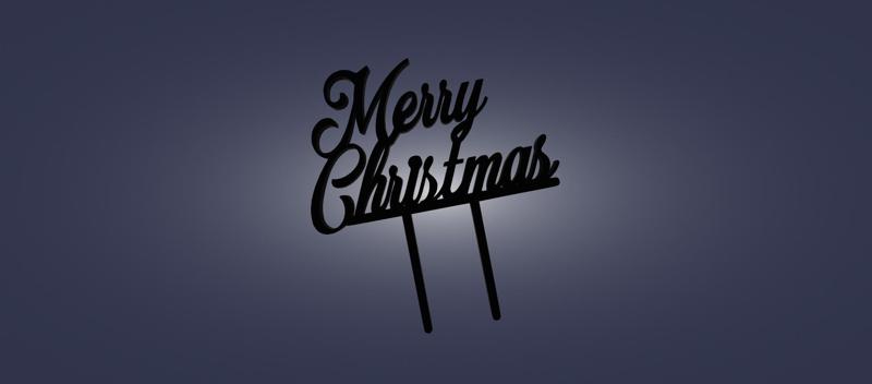 Merry christmas cake toper