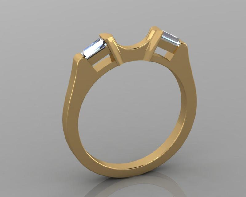 Emerald Cut Diamond Ring