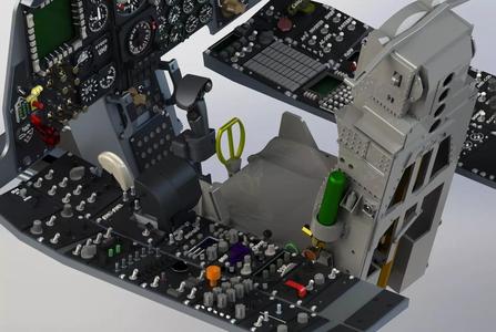 Fairchild A-10 Thunderbolt II complete cockpit