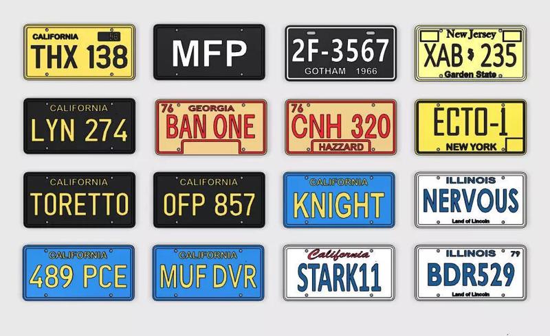 Famous License Plates