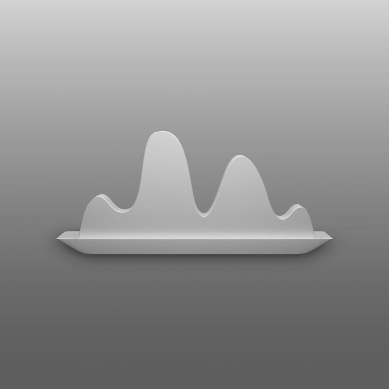 Minimalist Sound Wave Decorative Sculpture 02 - Modern 3D Design