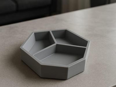 Heptagonal Multi-Compartment Tray