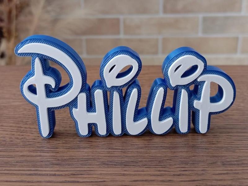 Disney Name Sign Phillip Kid Room Wall Decor Tag 
