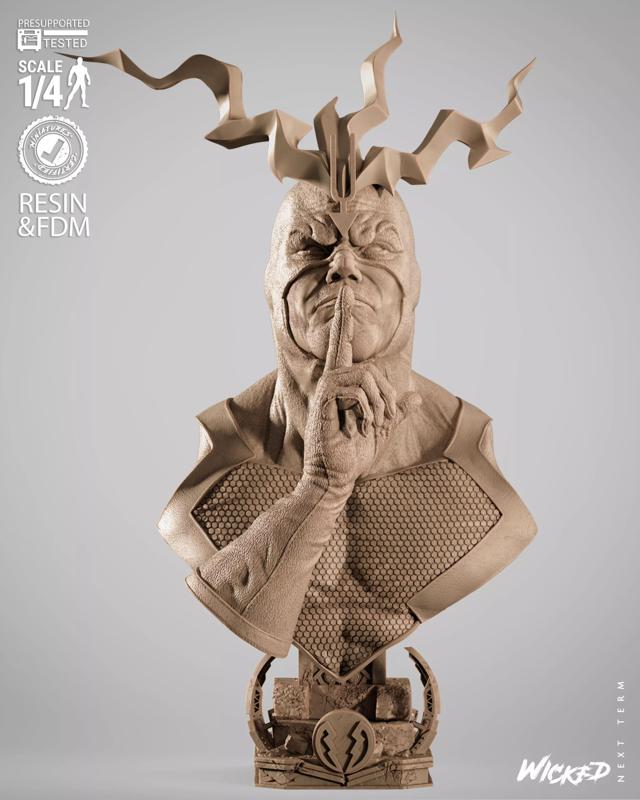 Wicked Marvel Black Bolt Portrait Bust