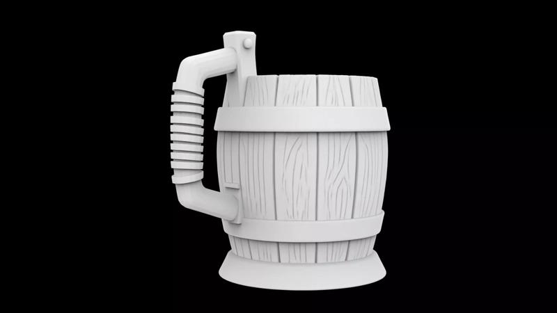 Viking Barrel Pint Cozy 3D Printable Cup Holder