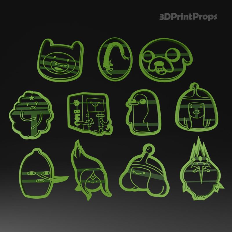 Adventure time characters Cookie Cutters set