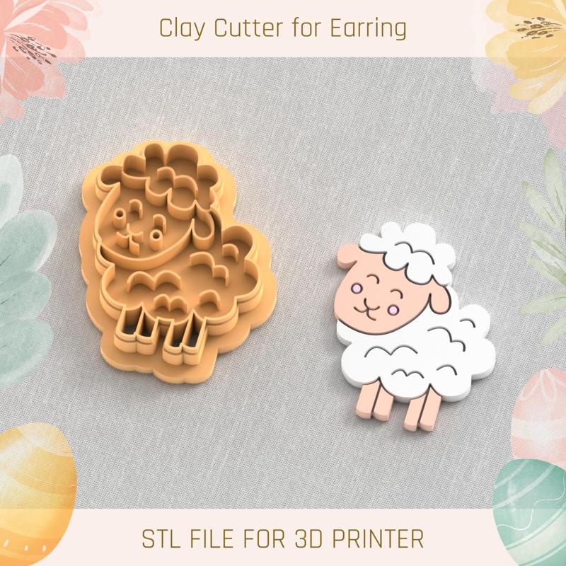 Lamb Easter Polymer Clay Cutters