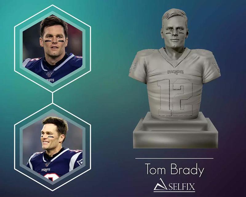 Tom Brady 3D Sculpture