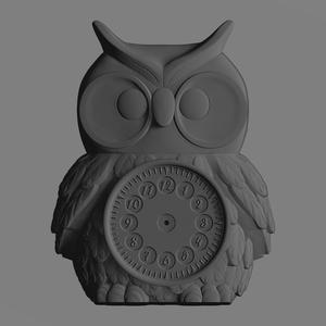 owl clock stl cnc design