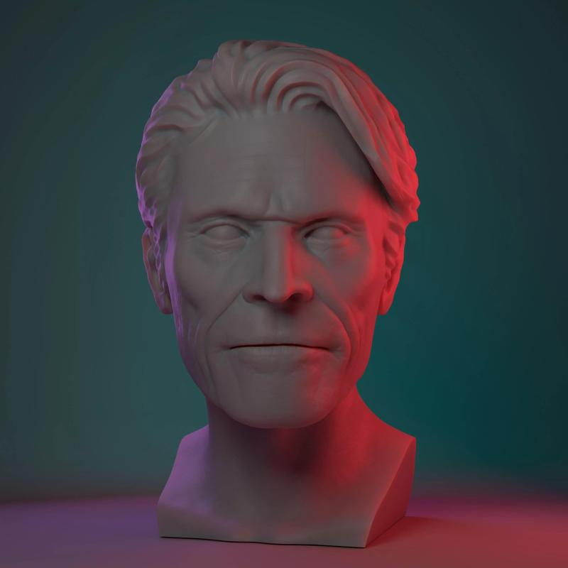Willem Dafoe Bust Sculpture Ready to print