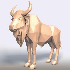 Wildebeest Low Poly