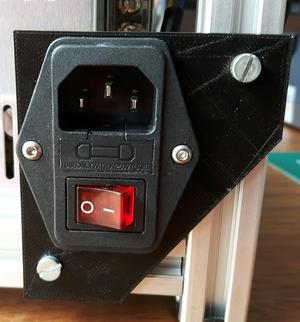 Rocker switch mount for alu profile