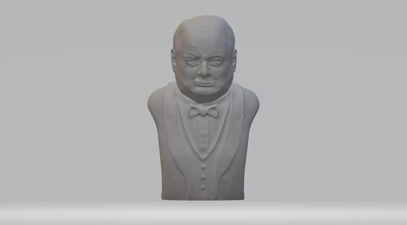 Winston Churchill Bust 3D Model