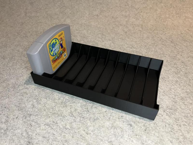 Games stand for Nintendo 64 N64 cartridges